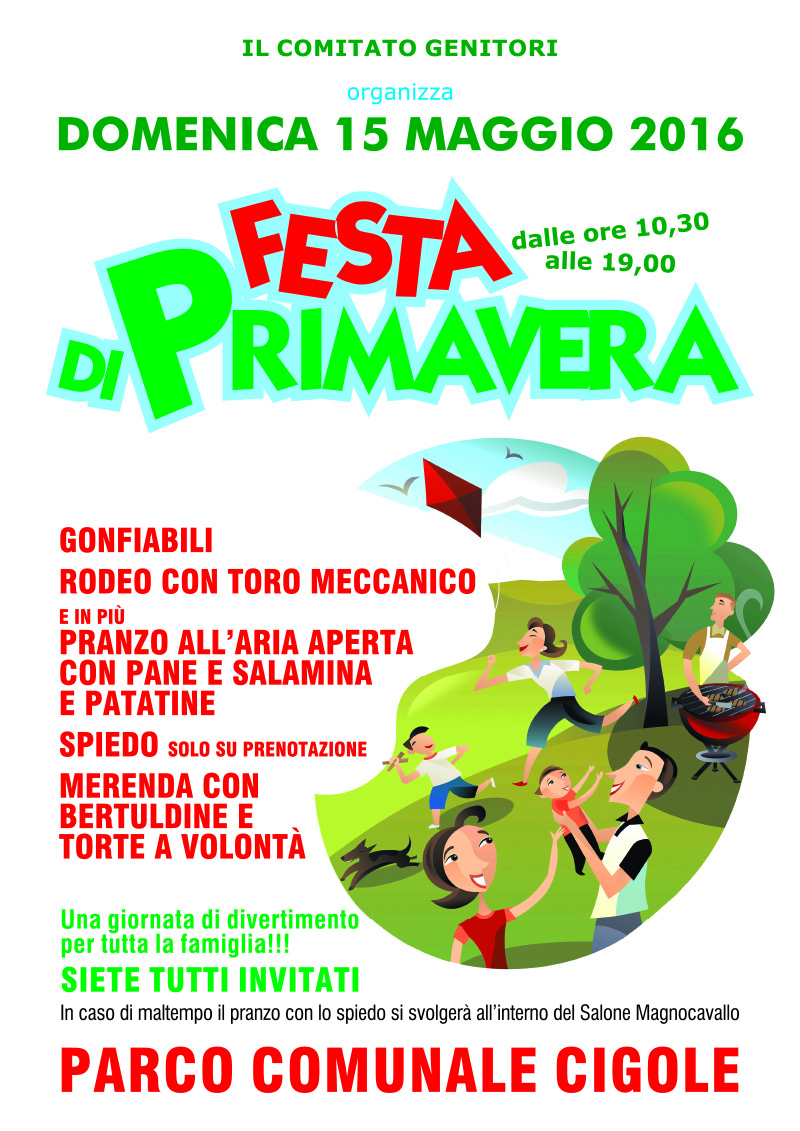 15 MAGGIO, A CIGOLE È FESTA DI PRIMAVERA