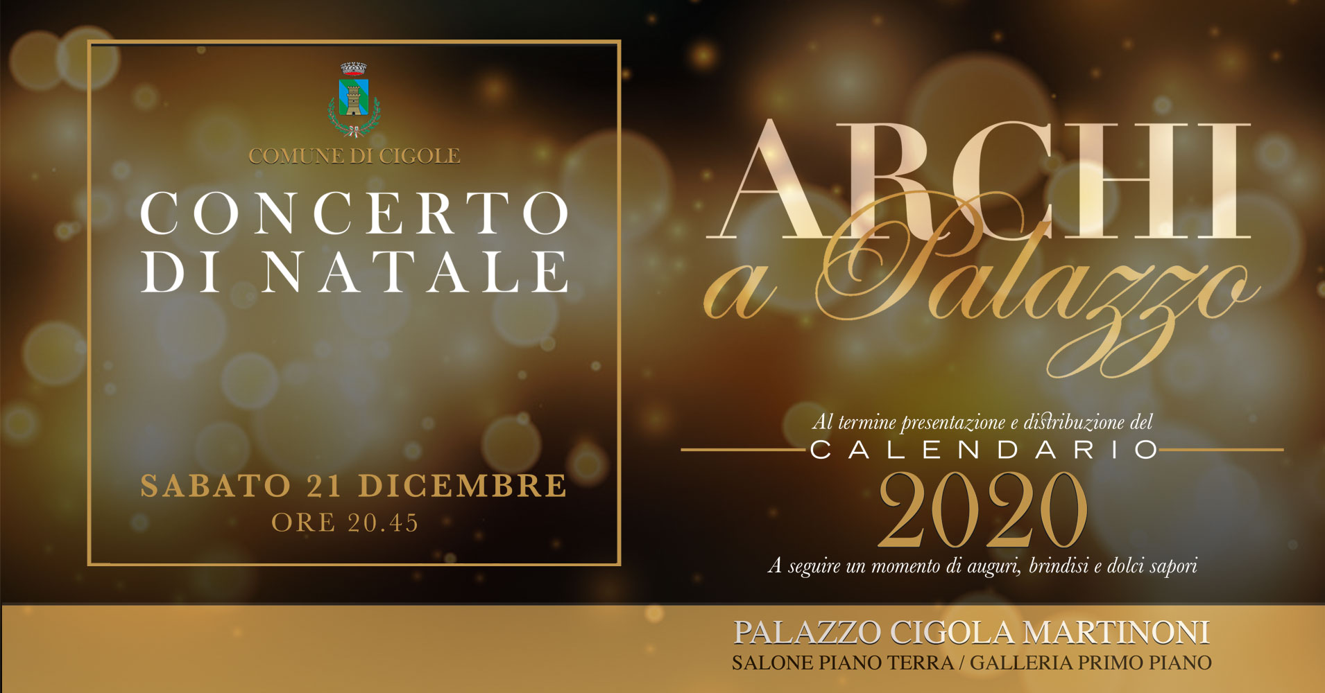 Concerto di natale e calendario 2020