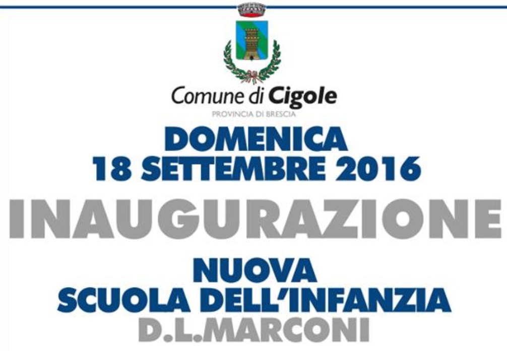 Inaugurazione nuova scuola dell'infanzia