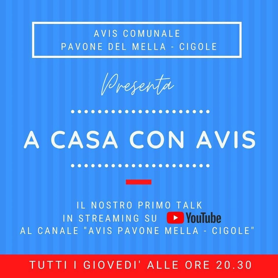 Stasera AVIS: Diretta streaming con i Sindaci di Cigole e Pavone del Mella