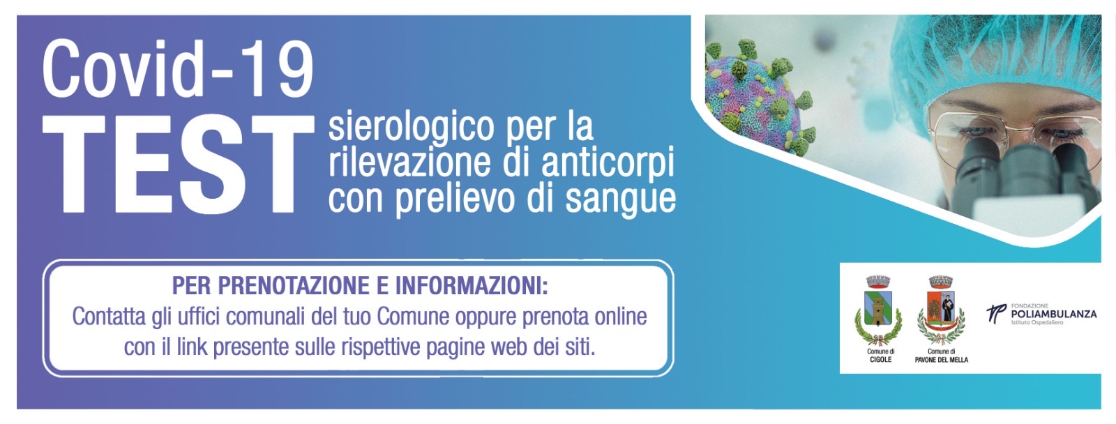 CORONAVIRUS - Comunicato n.52: NUOVE DATE TEST